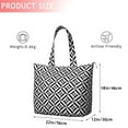 thumbnail image 4 of Black White Triangle Checkered Pattern Travel Tote Bags for Women Carry On,Large Weekender Bags for Women Travel,Multi Functional Duffle Bag for Work,Shopping,Sports, 4 of 5