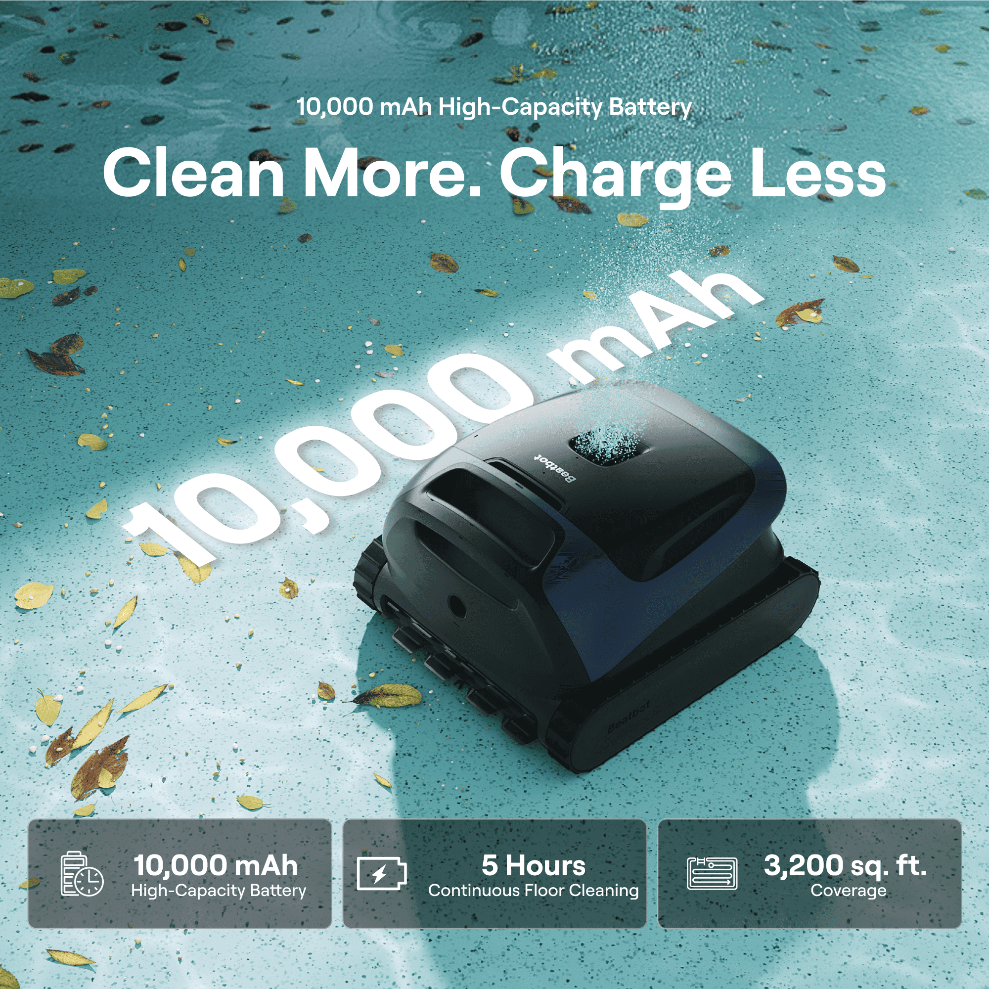 Beatbot Sora 30 Pool Vacuum Robot, 4-in-1 Cleaner with Shallow-Area Cleaning, 6800GPH Power, Smart Surface Parking, 5L Capacity for Above & in-Ground Pools