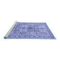thumbnail image 2 of Ahgly Company Machine Washable Indoor Rectangle Persian Blue Traditional Area Rugs, 8' x 10', 2 of 4