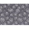 thumbnail image 2 of Zelouf Flower Foil On Mjc  , Sewing, DIY, Crafts Fabric by the Yard, Black/silver, 3 Yard, 2 of 2