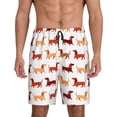 thumbnail image 3 of Lsque Dachshund Walking Mens Sleep Pajama Shorts,Short Pajama Pants, Cotton Ultra-Soft Knit-Medium, 3 of 9