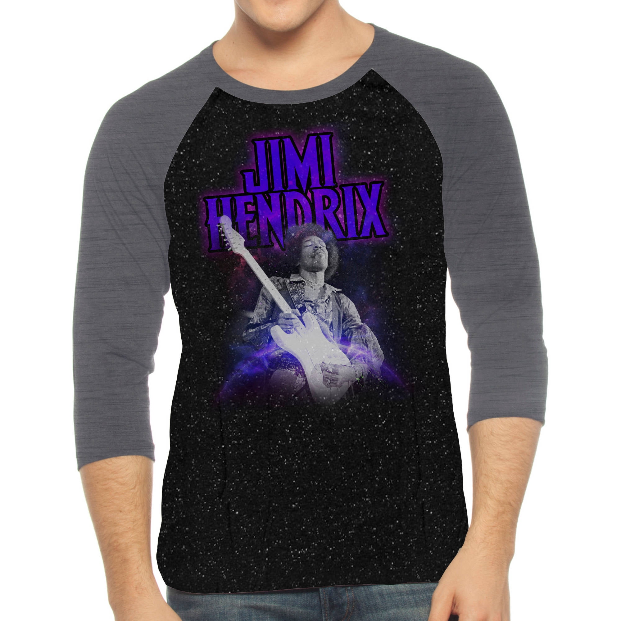 Jimi Hendrix Big Men's Graphic Raglan 3/4 Sleeve Tee, 2XL - Walmart.com