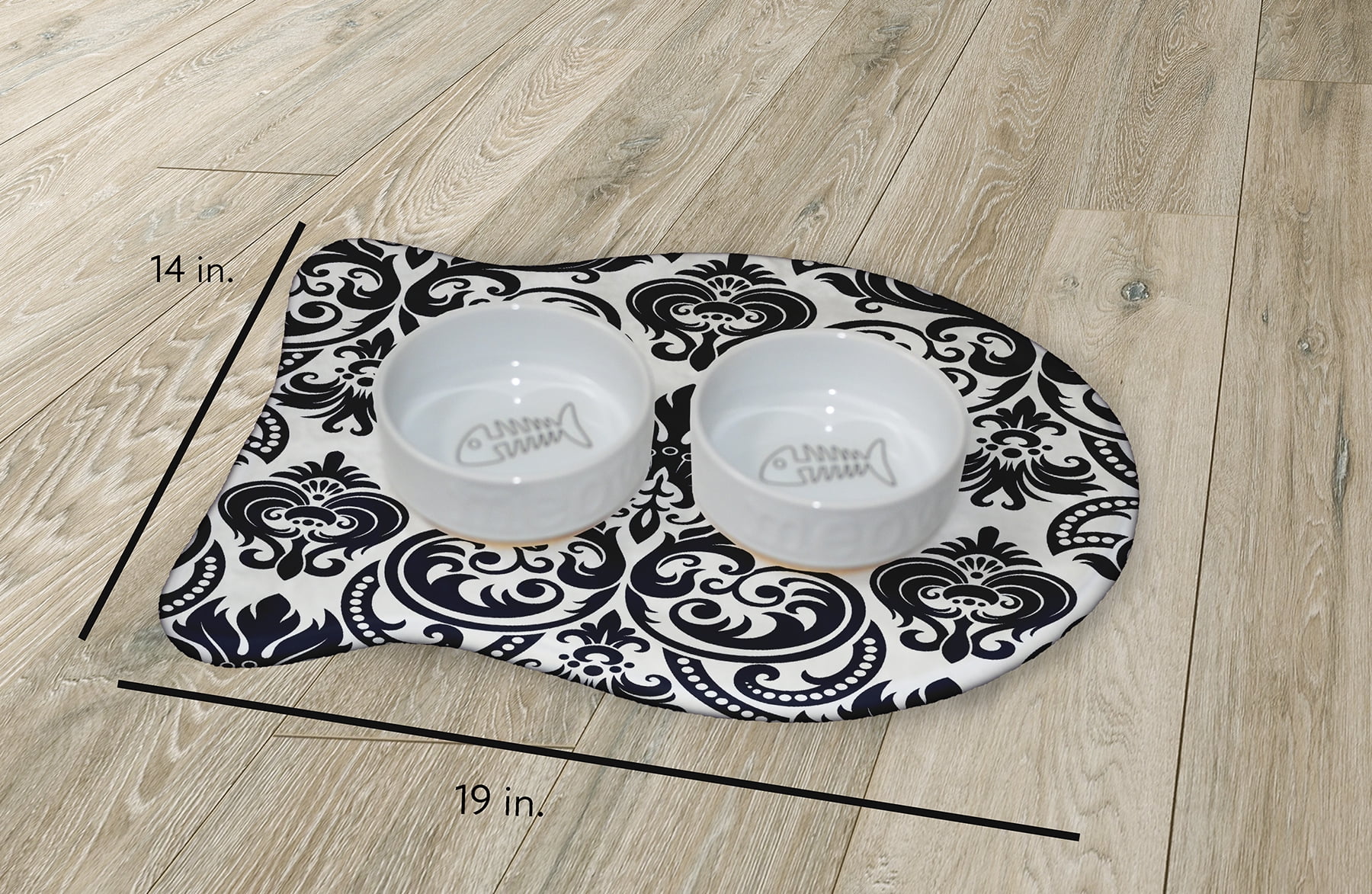 Simply Daisy Alexys Fish Shape Pet Feeding Mat for Cats