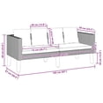 thumbnail image 4 of vidaXL 2-Seater Garden Sofa with Cushions Poly Rattan Black, 4 of 5