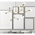 thumbnail image 5 of Elegant Lighting Cavoli 60" 9-Light Metal & Glass Chandelier in Brass/Clear, 5 of 11