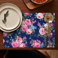 thumbnail image 5 of Pioneer Flower Floral Print Pattern Summer Placemats Table Placemats Set Of 4-Linen Kitchen Washable Placemats Table Mats 12x18 Inch Non-Slip Heat Resistant, 5 of 6