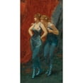 thumbnail image 2 of Charles Hermans 9x14 Black Ornate Wood Framed Double Matted Museum Art Print Titled: Two Dancers (Between 1859 and 1924), 2 of 5