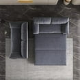 thumbnail image 6 of 63.8" Queen Pull Out Sofa Bed, Pull Out Bed, 3 in 1 Convertible Sleeper Sofa, Velvet Loveseat Couch with 2 Soft Pillows for Living Room, Apartment, Small Space (Grey), 6 of 9