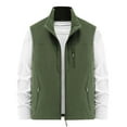 thumbnail image 1 of Styesk Jackets for Men Men's Thin Workwear Solid Color Stand Collar Sleeveless Jacket Tank, 1 of 3
