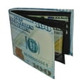 thumbnail image 2 of Mens Bifold Exotic Wallet picture 100 dollar bill with printed gift box., 2 of 8