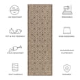 thumbnail image 6 of Safavieh Courtyard Amelia Geometric Indoor/Outdoor Runner Rug, Brown/Bone, 2'3" x 6'7", 6 of 10