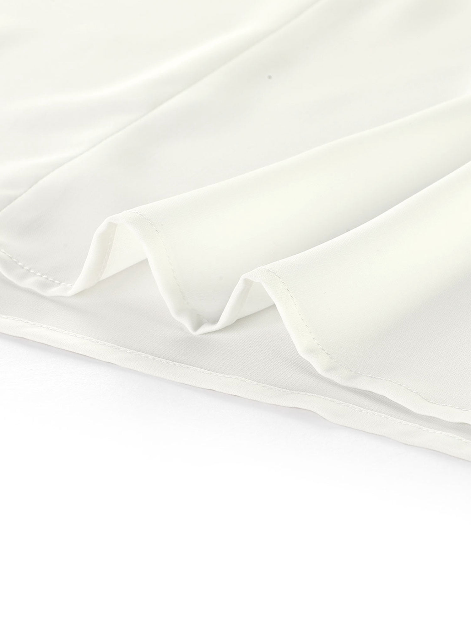 DARING DIVA Women's Ruffle V Neck Chiffon Peasant Blouse L White