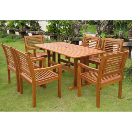 UPC 700493787609 product image for International Caravan Royal Tahiti Baza 7 pc. Patio Dining Set | upcitemdb.com