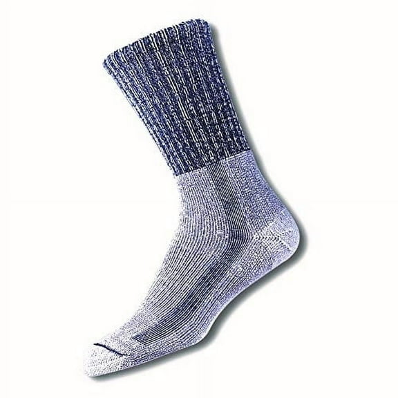 Thorlos Men's Hiking Moderate Cushion Crew Navy - LTH-739 ONE SIZE Navy Heather