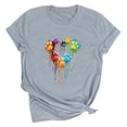 thumbnail image 3 of QIPOPIQ T-Shirts à Manches Courtes pour Femmes avec Graphique de Cœur Hauts d'Été Liquidation, 3 of 3