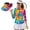 Cute Flower, variant on Shark Women's Golf Shirt and Sun Visor Hat Set Breathable Fabric 3/4 Sleeve Golf Shirts Moisture Wicking Adjustable UV Protection Sun Hat Cap for Tennis Enthusiasts