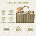 thumbnail image 6 of Baby Diaper Caddy Basket, Stylish Baby Diaper Caddy Organizer, Breathable & Washable - Storage Basket for Diapers, Car Caddy Organizer, Nursery, Baby Gift Registry Newborn Essentials,Mocha Brown, 6 of 7