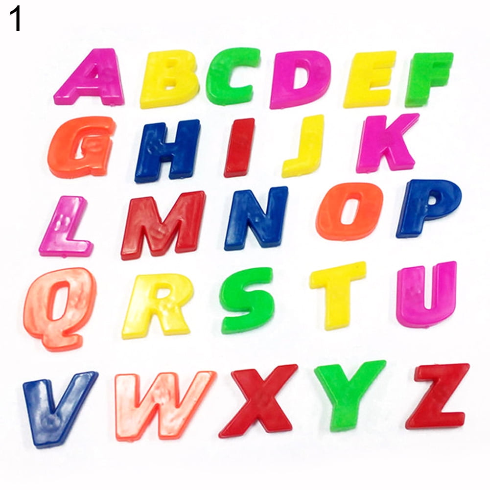 26pcs Lower/Upper Case Alphabet Letters Number Magnetic Fridge Kid Learning Toys 