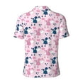 thumbnail image 3 of Vsdgher Cartoon Poodle Dog Print Men's Short Sleeve Stretch Polo Shirt, Moisture-Wicking Performance Polo Shirt, 3 of 8