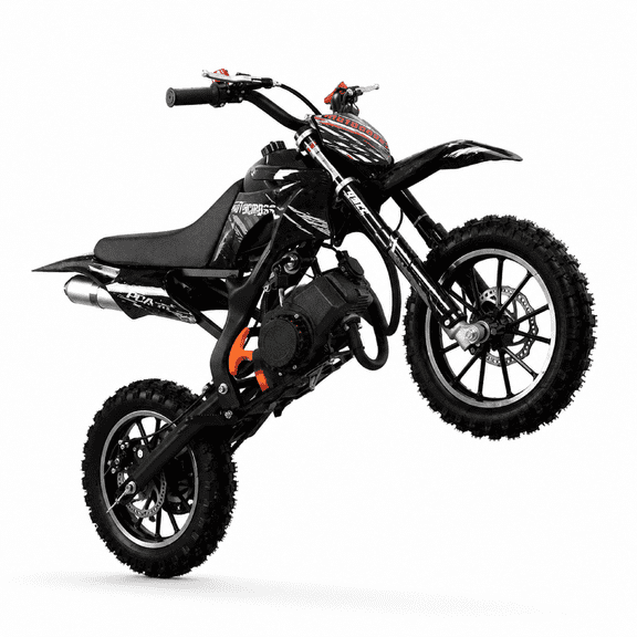 Gpower 49cc Dirt Bike for Kids 6-15,2-Stroke Gas Powered Mini Dirt Bike,1.5L Fuel Capacity,1-Seater,Black
