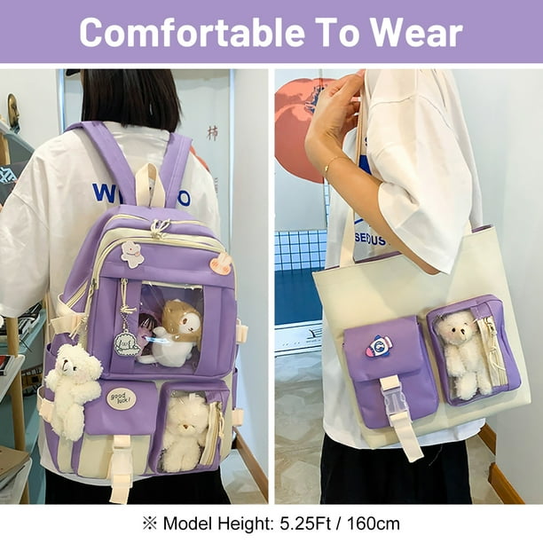 80s 90s Purple Pastel hotsell Bears Cartoon Character Adjustable Backpack Purse Bag