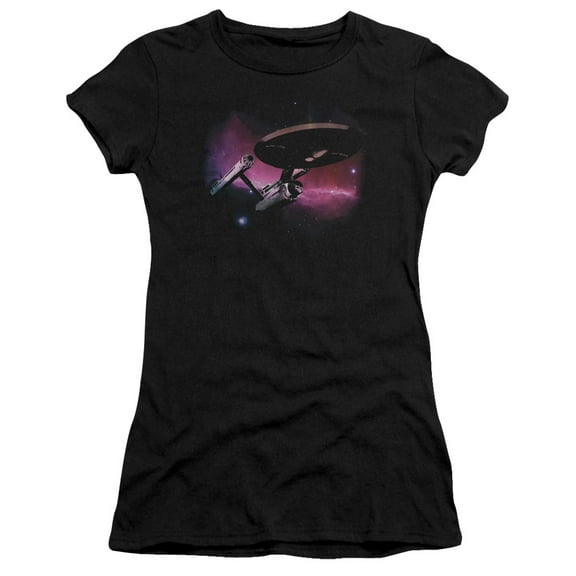 Star Trek Prime Directive Junior Women's Sheer T-Shirt Black