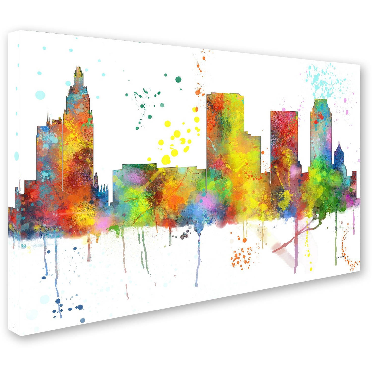 Trademark Fine Art "Tulsa Oklahoma Skyline Mclr-1" Canvas Art by Marlene Watson