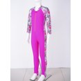 thumbnail image 3 of Alvivi Kids Girls One Piece Long Sleeve Swimsuits UPF 50+ UV Sun Protective Full Body Rash Guard Wetsuit Floral Pink 3-4, 3 of 7