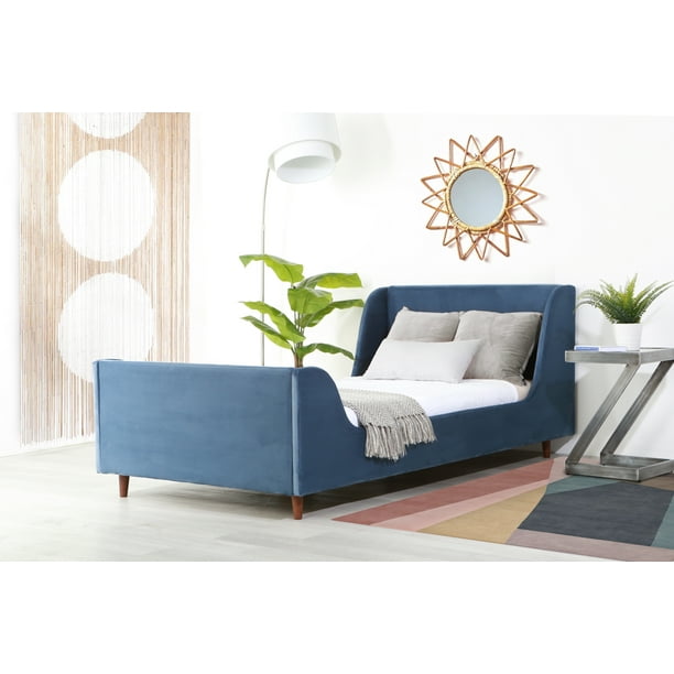 Second Story Home Bodhi Twin Upholstered Kids Platform Bed Dusk Blue