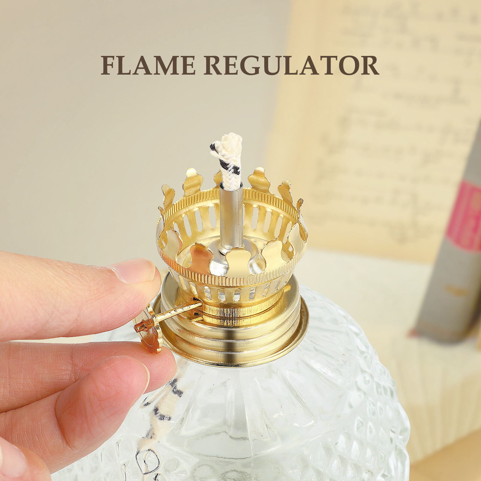 Recardis 2 Pcs Glass Kerosene Lamps Vintage Kerosene Lamps Portable Oil Lanterns for Home