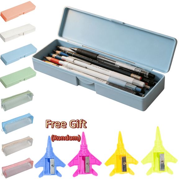Luoshdecor Mesh Pencial Bag,Large Capacity Pen Holder with Zipper Clear Stationery Organizer for Home Office Travel
