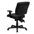 thumbnail image 4 of Emma + Oliver Mid-Back Black LeatherSoft Multifunction Ergonomic Task Office Chair w/ Arms, 4 of 4