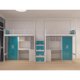 thumbnail image 4 of Litera moderna con cama tipo loft elevada de metal para estudiantes, dormitorio, personal, empresa, apartamento y uso universitario, 4 of 4