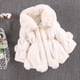 thumbnail image 1 of Suéter de lana de otoño e invierno para niñas, ropa para niños, abrigo de algodón grueso con cuello de piel sintética grande y moda, 1 of 6