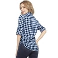 thumbnail image 2 of Matchstick Women's Long Sleeve Flannel Plaid Shirt, 2 of 7