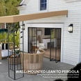 thumbnail image 6 of 10' x 10' Outdoor Pergola Canopy, Metal Patio Canopy with Drainage Holes for Backyard, Garden, Coffee, 6 of 7