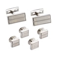 thumbnail image 1 of Ryan Seacrest Mens Rhodium Inserts Neck Tie Set,  silver , One Size, Metallic, One Size, 1 of 1