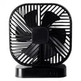 thumbnail image 1 of Ventilador USB MagnéTico de Escritorio con AlimentacióN por USB o 4 Pilas AA, con Temporizador de Velocidades, para Exteriores, Camping, Silencioso, Color Negro., 1 of 10