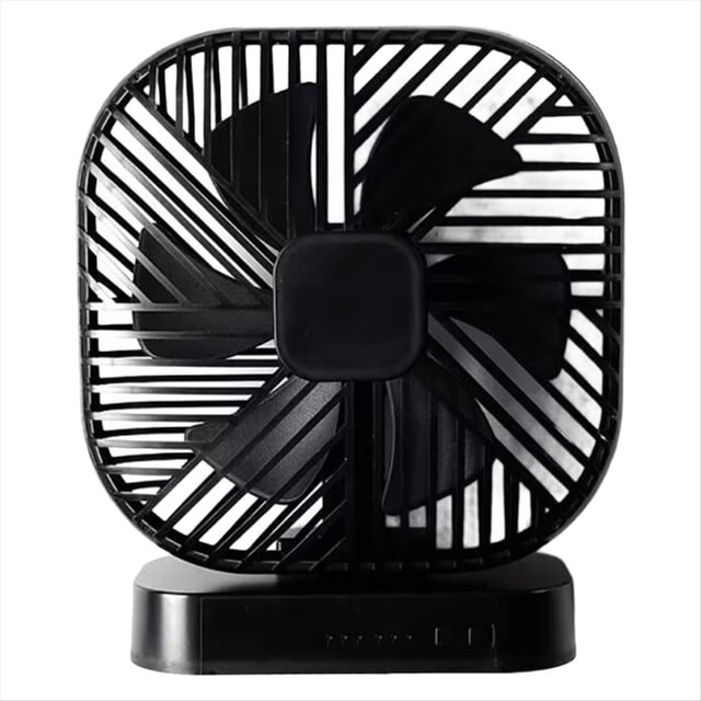 Ventilador USB MagnéTico de Escritorio con AlimentacióN por USB o 4 Pilas AA, con Temporizador de Velocidades, para Exteriores, Camping, Silencioso, Color Negro.