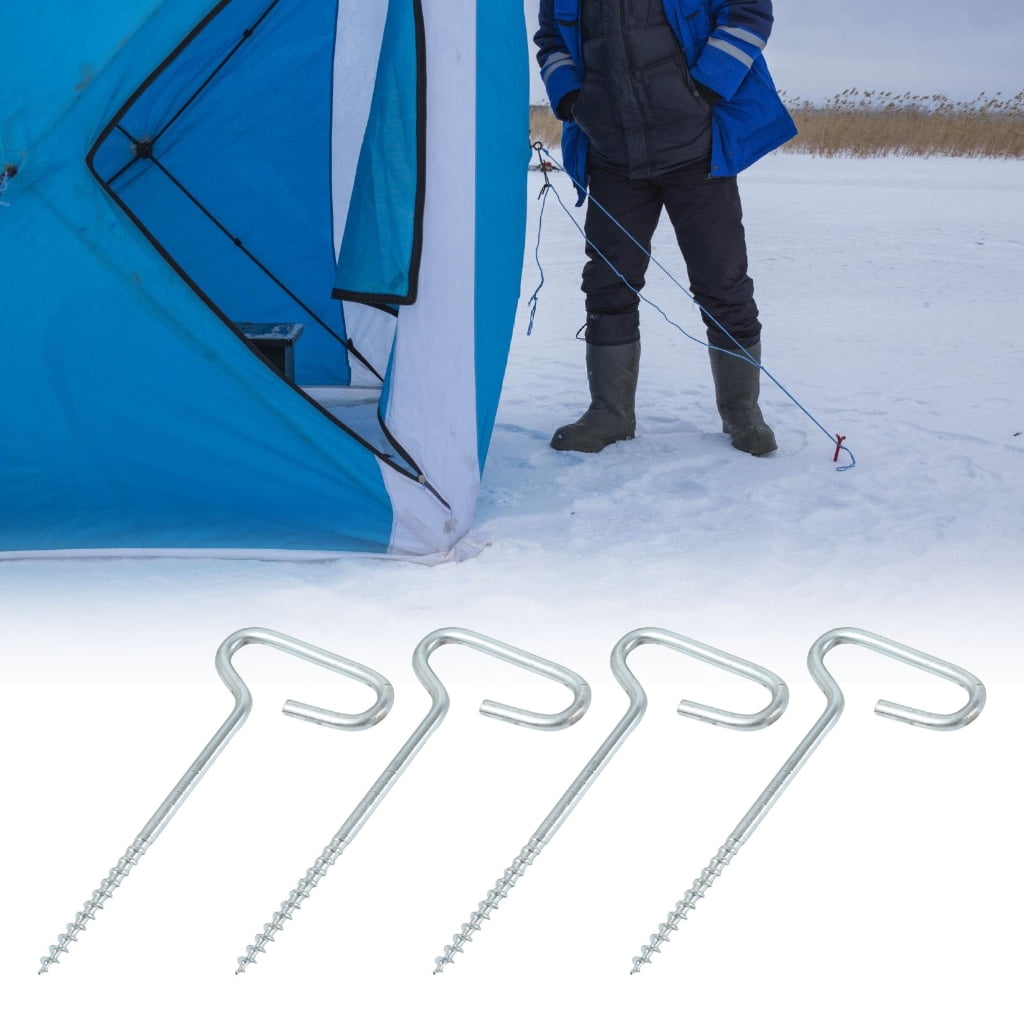 WINDLAND 9pcs Universals Ice Fishing Anchors Tool Multifunctional Beach Tent Pegs for Secure Tent Attachments