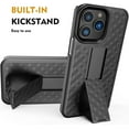 thumbnail image 4 of Case Belt Clip & 10000mAh Power Bank for iPhone 15 Pro - Holster Swivel Cover Kickstand and Charger Backup Battery Portable USB Port A7Z for iPhone 15 Pro (6.1"), 4 of 11