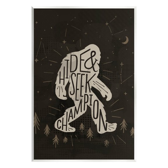 Hide & Seek Champion Bigfoot Yeti Fairy Tales & Fantasy Graphic Art Unframed Art Print Wall Art