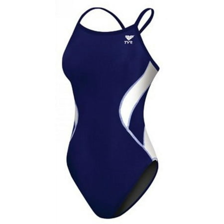 UPC: 0036702316910 | TYR Adult Alliance Diamond Back Splice Swimsuit Navy/White 26