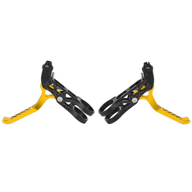 Bike Brake Levers, Aluminum Alloy Bike Brake Handle Sturdy Light Weight For 3sixty Mountain Bike Gold