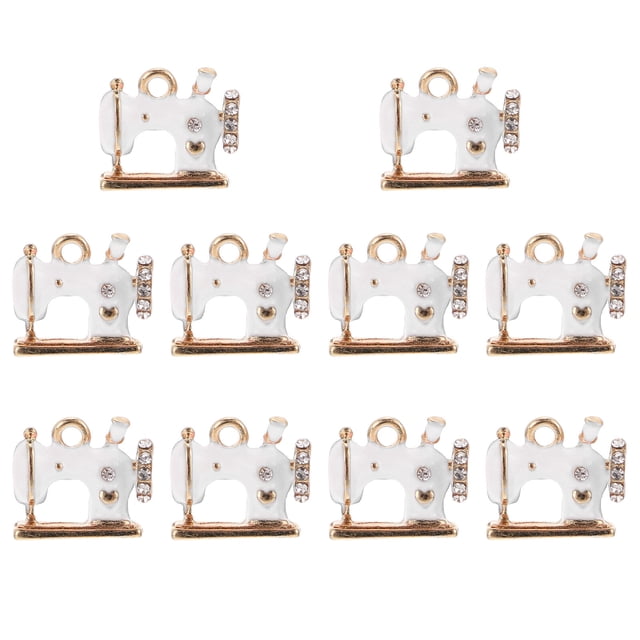 Miangastore 10Pcs Lovely Pendants Jewelry Sewing Machine Shape Decors Key Ring Pendants