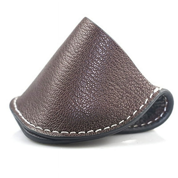 Billiards Chalk Holder Pocket Leather Chalk Holder with Clip Snooker Pool Carom Professional Billiards Accessories Brown