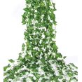thumbnail image 3 of Zwyoqi Plantas De Hojas De Hiedra Artificiales De 84 Pies Guirnalda Colgante De Vid Falsa Follaje Vegetal Para El Hogar Cocina Jardín Oficina Decoración De Pared De Boda (Hiedra/12 Hilos), 3 of 5