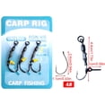 thumbnail image 4 of 3pcs Anti Bottom Fishing For combo Hook Barb Carp Fishhook with boilie screw, 8#, 4 of 6
