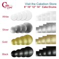 thumbnail image 3 of Tablas para tartas Cakebon Square, 14 pulgadas, negras, paquete de 1, 3 of 8