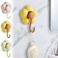 thumbnail image 1 of Ganchos de Ventosa con Forma de Girasol | Ganchos de Pared Sin Perforar | Resistentes, 10 Kg, para Cocina, Baño, Vidrio y Espejo | Ganchos Reutilizables Sin Adhesivo para Llaves y Decoración, 1 of 5